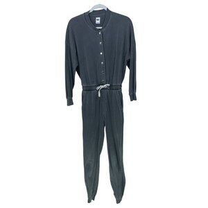 Revolve NSF‎ Size P Jumpsuit Coveralls Cotton Jersey Gray Pockets Comfort Cozy